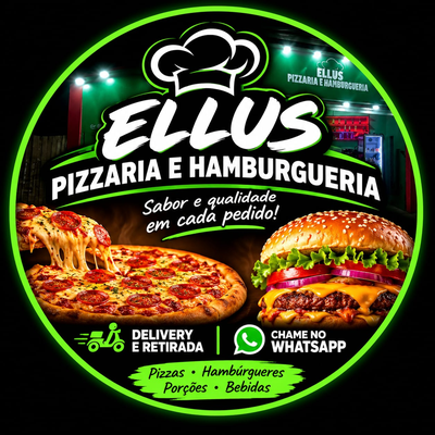 Logo Ellus Pizzaria e Hamburgueria